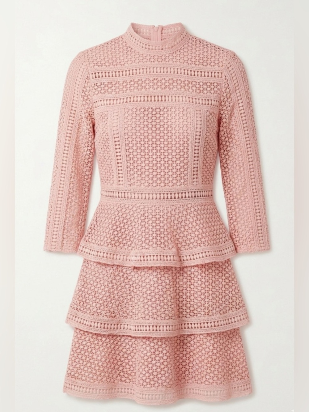 SOLD!! Women’s Pink Lace Peplum Tiered Dress